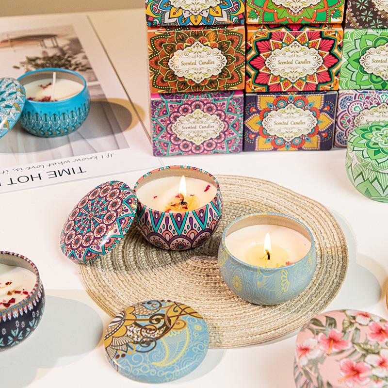 Velas Aromáticas de Cera de Soja Velas Aromáticas com Pétalas Secas e Óleo Essencial Lembrança de Casamento para Casa Presente de Aniversário