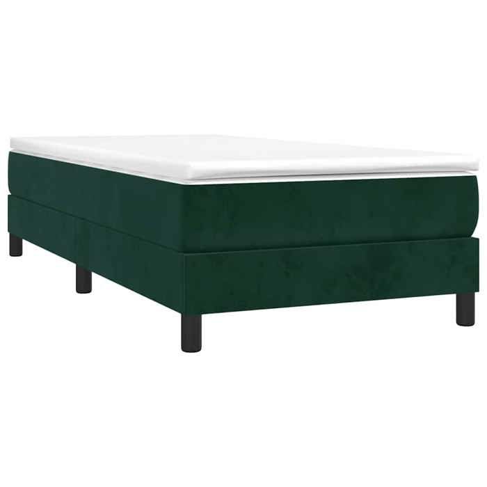 Maison Exclusive - Sommier à lattes de lit et matelas Vert foncé 120x200cm Velours