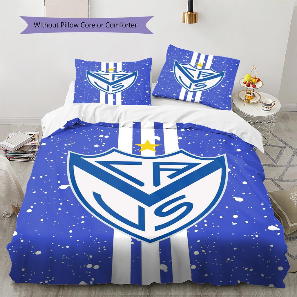 Velez Sarsfield Pattern Bedding Set Quilt Cover Pillowcase Home Decor Gift (1 * duvet cover + 2 * pillowcase, without core)