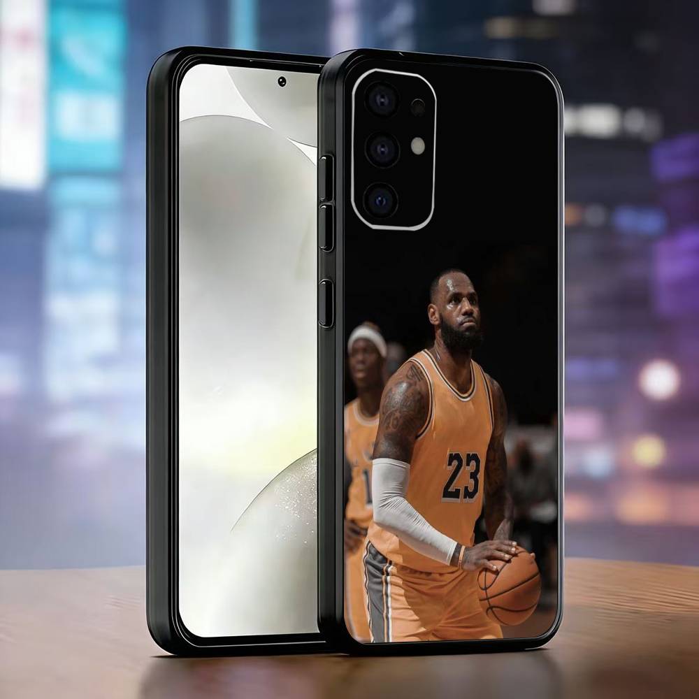 

LeBron J-James Famous basketball Phone Case Black Silicone Soft For Samsung S25,S24,S21,S22,S23,S30,Ultra,S20,Plus,Fe,Lite Samsung S24ULTRA