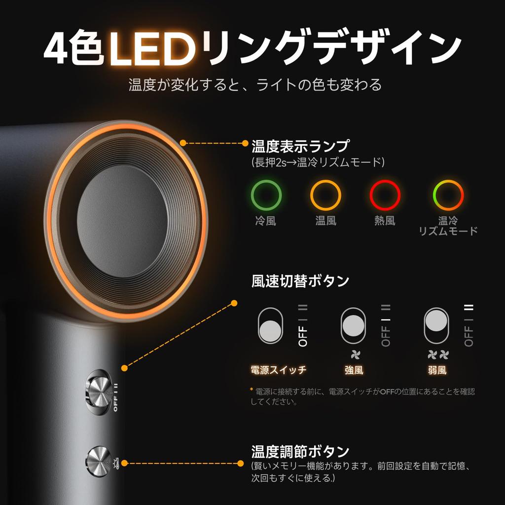 Revolutionary Hair Instant 500 Million Negative Static NTC Temperature Control Constant Temperature Hair Quiet Overheat Improves Hair and Prevents 4