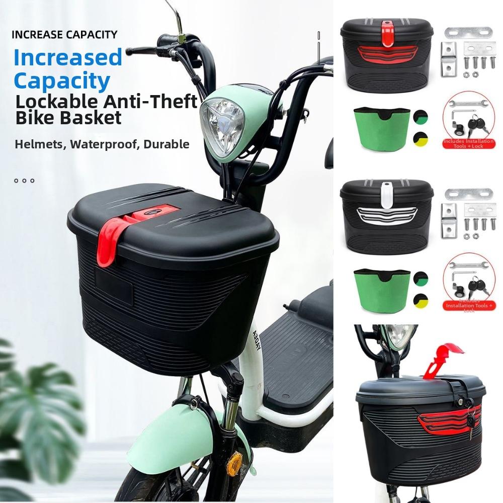 Large Capacity Front and Rear Basket Plastic Anti-theft Baskets Replacement