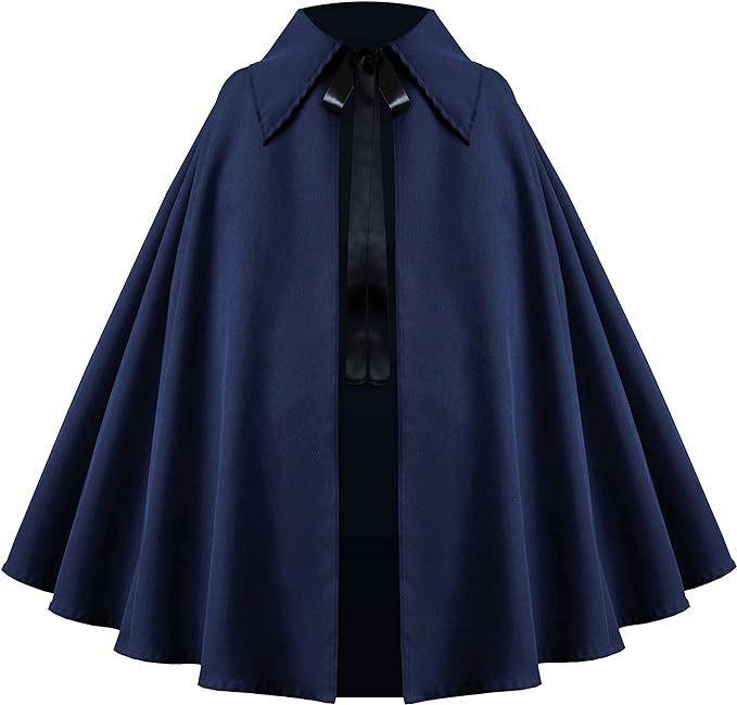 Gothic Costume Cloak With Polyester Fabric For Themed Events And Cosplay Fans