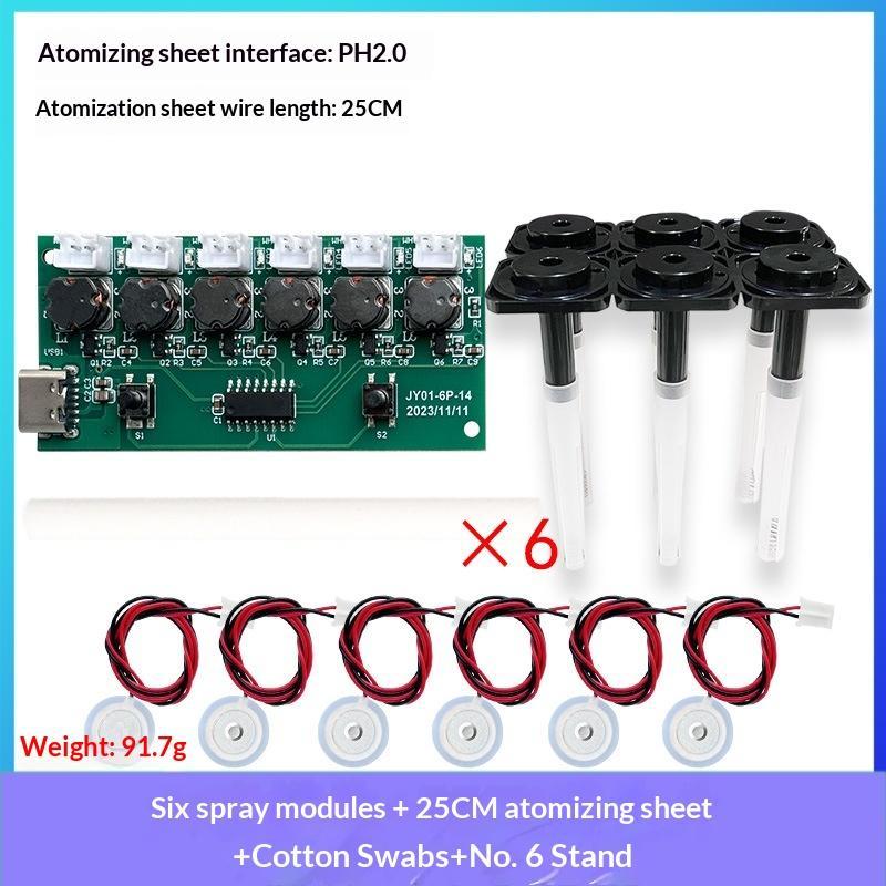 Six Spray Humidifier Usb Mini Humidifier Diy Kits Mist Maker And Driver Circuit Board Fogger Atomization Film Atomizer Sheet