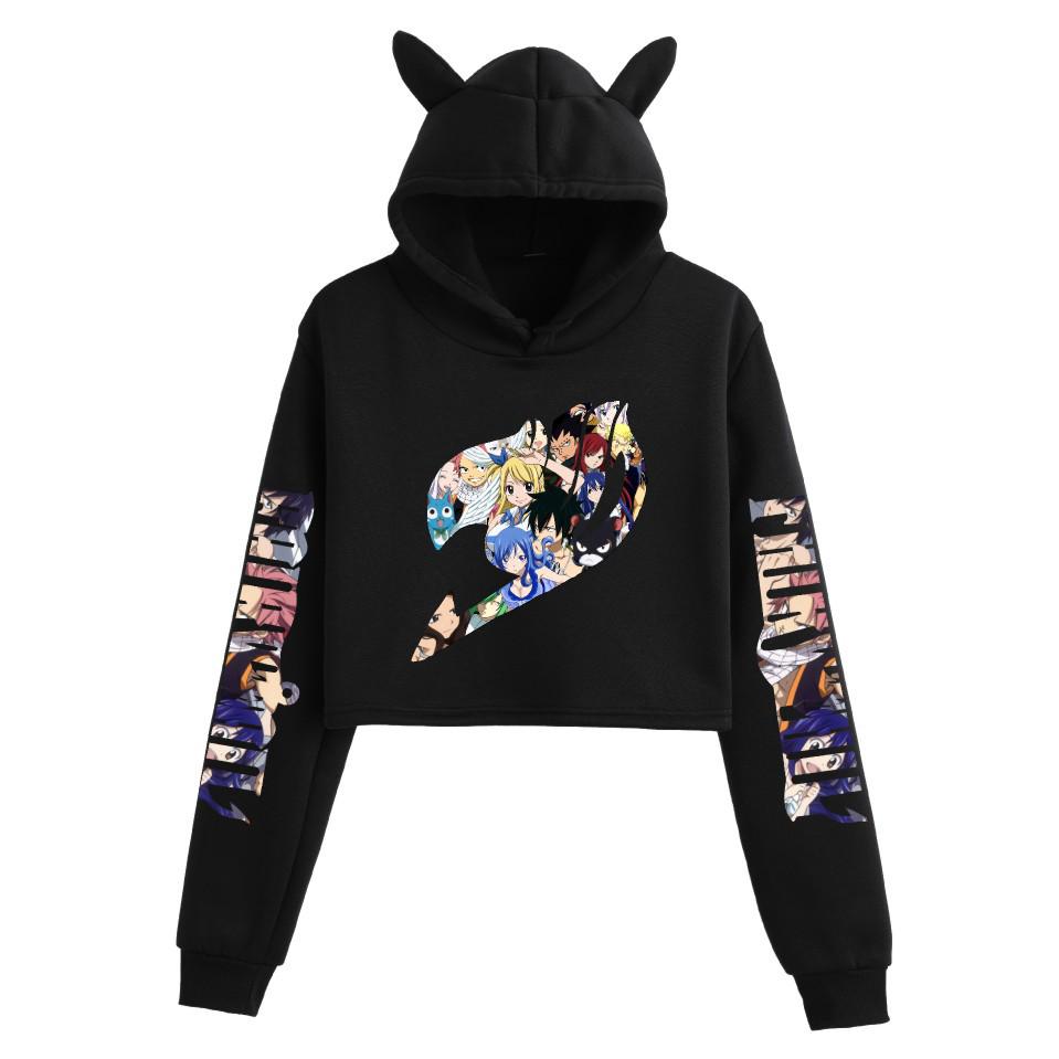 Fairy Tail Character Cat Ear Hoodie Sweatshirt for Women