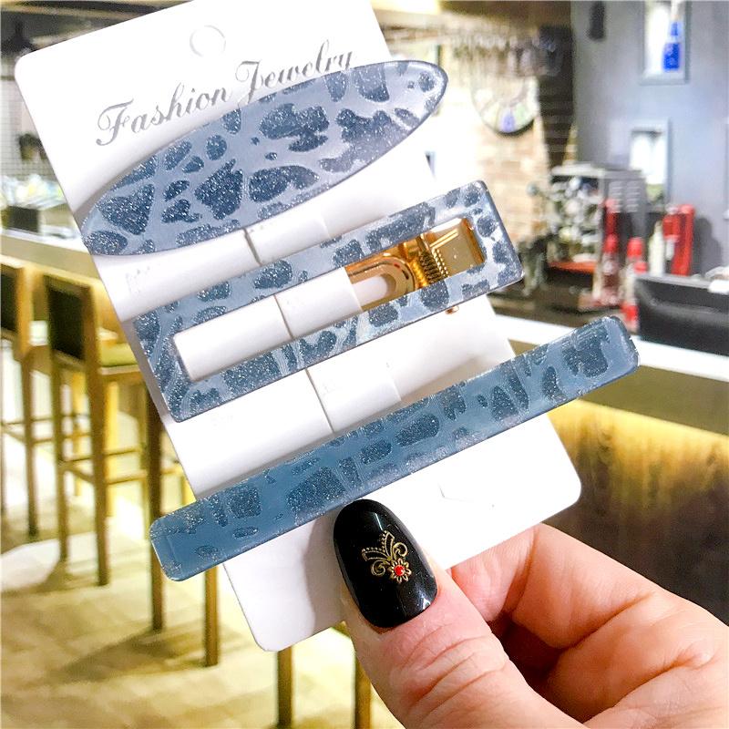 Koreanisches trendiges buntes Acetat 3-teiliges Haarspangen-Set Haarnadel für Frauen Mädchen Haarspangen Zubehör Schmuck Haarklammer Kopfbedeckung