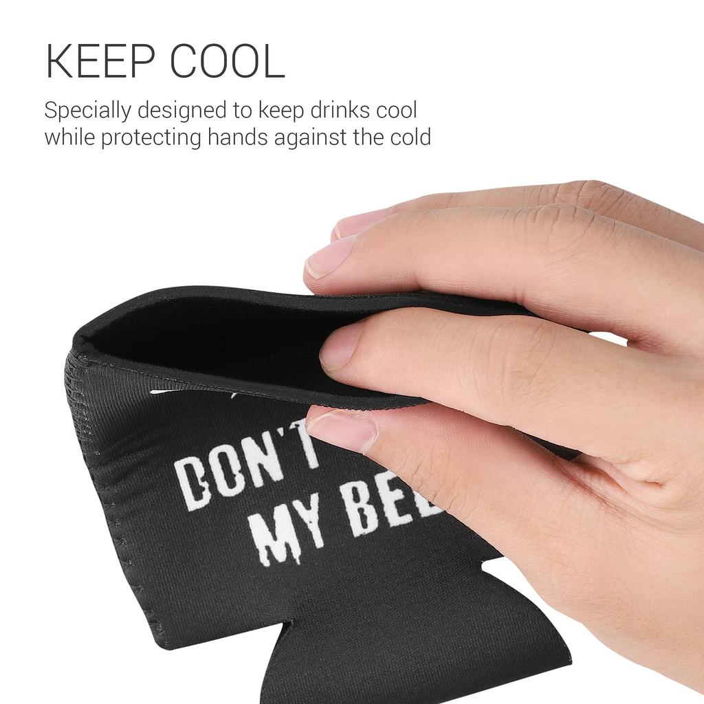 Kwmobile 2x Can Cooler Cover for Cans Can Cooler Holder X 10 Cm Touch My Beer Design 330ml/355ml - 6.5 - Don't