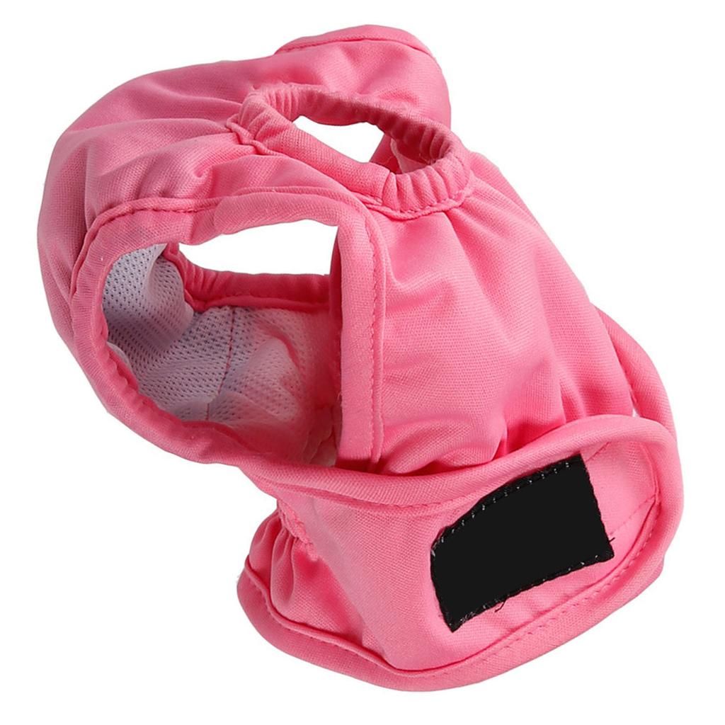 Dog Sanitary Panties Soft Elastic Reusable Washable Absorbent Breathable Female Dog Diapers for Dogs Puppies Pink XL