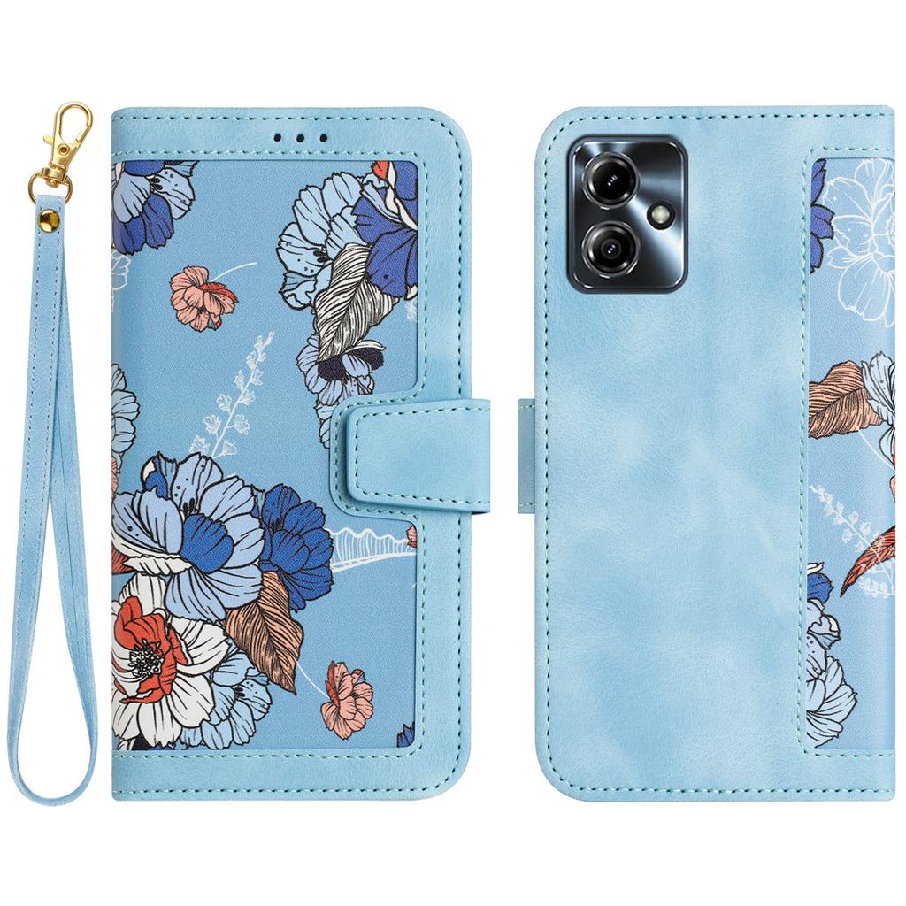 Für Motorola Moto G54 5G Hülle Kartenhalter PU Leder Handyhülle Muster bedruckt