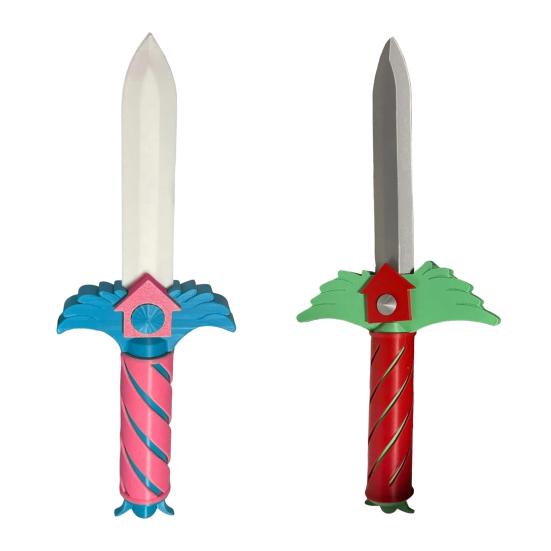 1/2Pcs Plastic Pocket Cutter with Secret Compartment Heavy Duty Korean Traditional Game Movie Character Role-play Mini Cutter Props