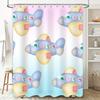 Waterproof Bathroom Shower Curtain Featuring A Whimsical Airplane Design With Cute Cartoon Animals For Children'S Bathroom Decor