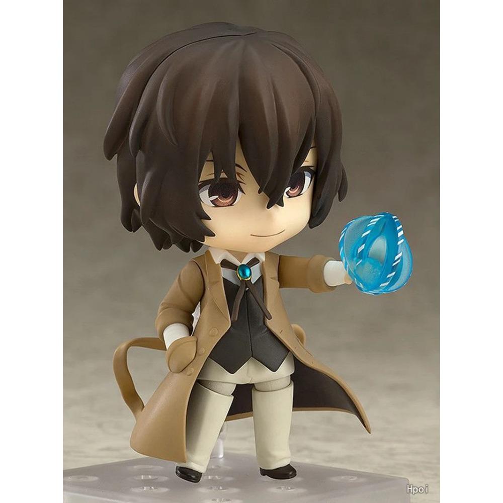 10CM Anime Bungo Stray Dogs Dazai Osamu Figure Action #657 Replacement Face Accessories Model Toy Gift Collection PVC OB11