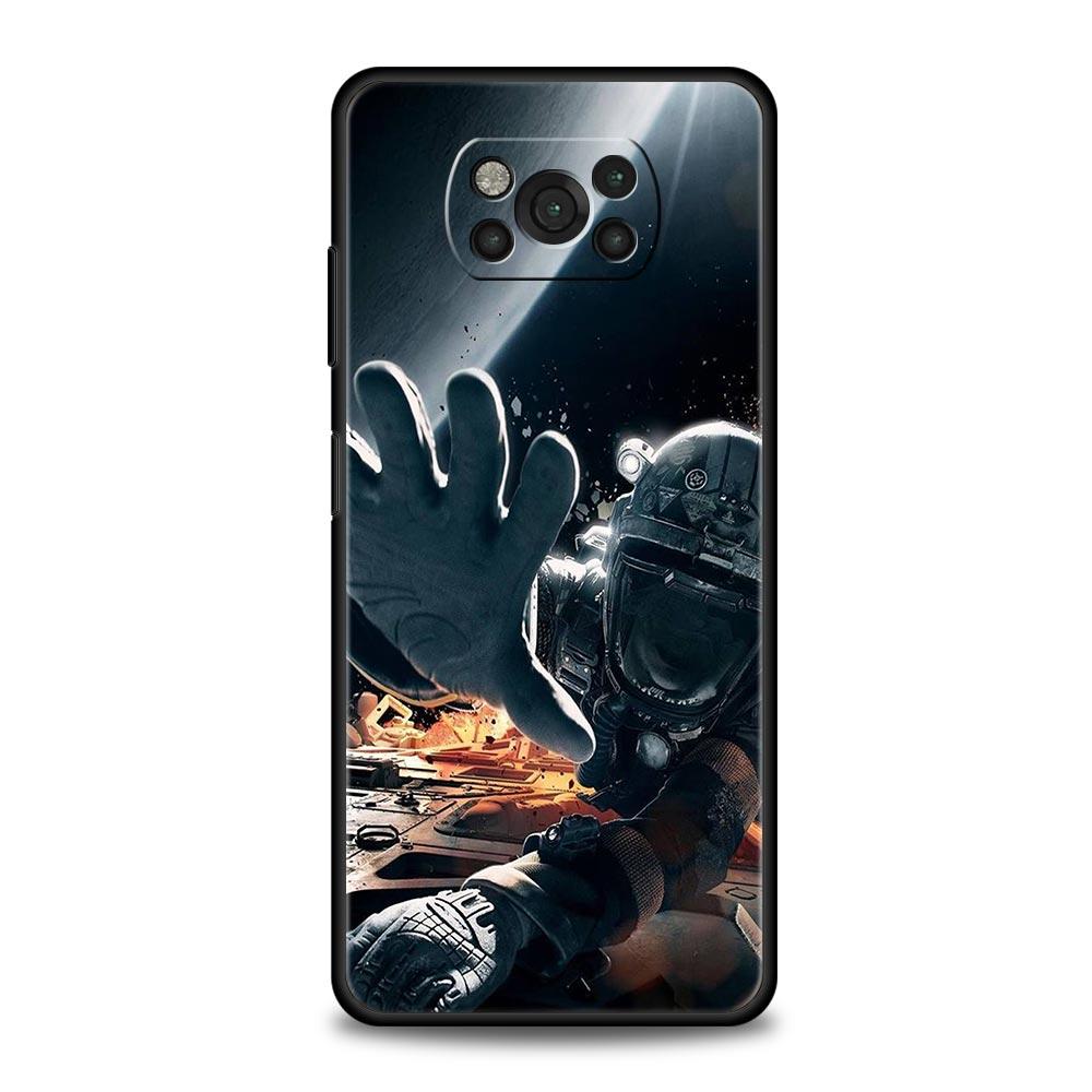 Cute Astronaut Moon Phone Case For Xiaomi Mi Poco X3 NFC M3 F4 F3 M4 X4 Pro 5G Note 10 12 Lite 11 11T 10T 13 12T Pro 9T Cover