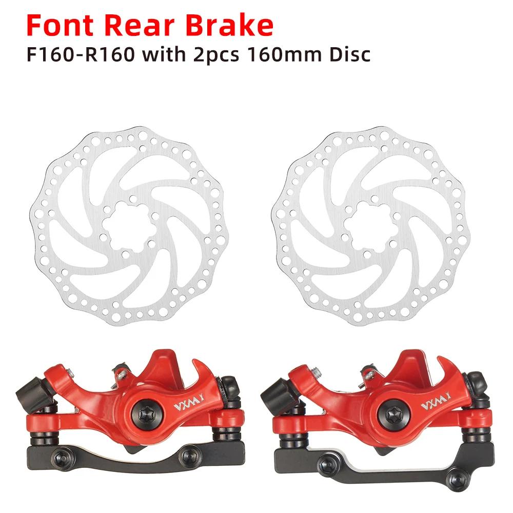 VXM Bicycle Disc Brake Aluminum Alloy F160 R160 Mountain Road MTB Bike Mechanical Caliper Disc Brakes Cycling Double Brake