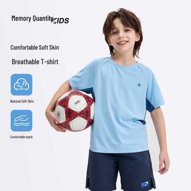 SNOWFLYING Boy s Moisture-Wicking Quick-Dry Short Sleeve T-Shirt 170