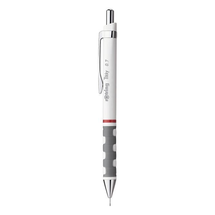 Porte Mine - rOtring - Tikky - HB 0,70 Mm - Rechargeable - Effaçable - Blanc
