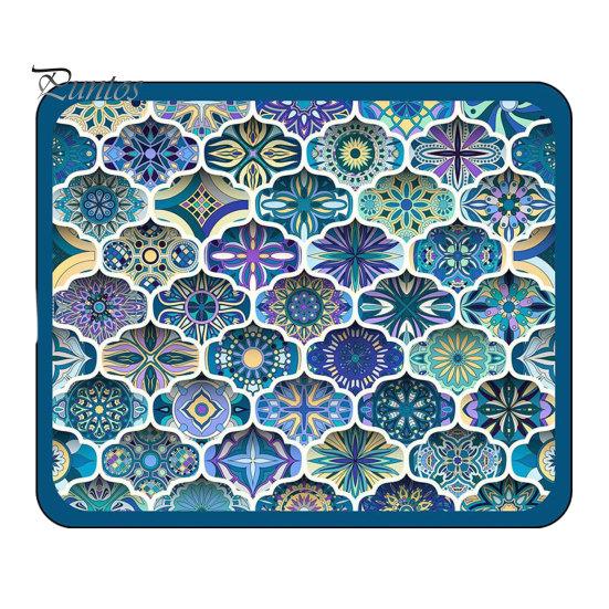 Fast Absorbent Drying Mat Bohemian Dish Mat, Super Diatomaceous Earth Drainer Water Absorption Non-Slip Colorful Ethnic Heat Insulation for