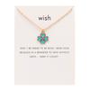 Inlaid Zircon Lucky Clover Pendant Card Necklace Jewelry Bring Greeting Cards and Gifts
