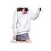 Li Ning Logo Embroidered Casual Hooded Pullover Fleece Sweatshirt Unisex Sweatshirt White AWDR615-1