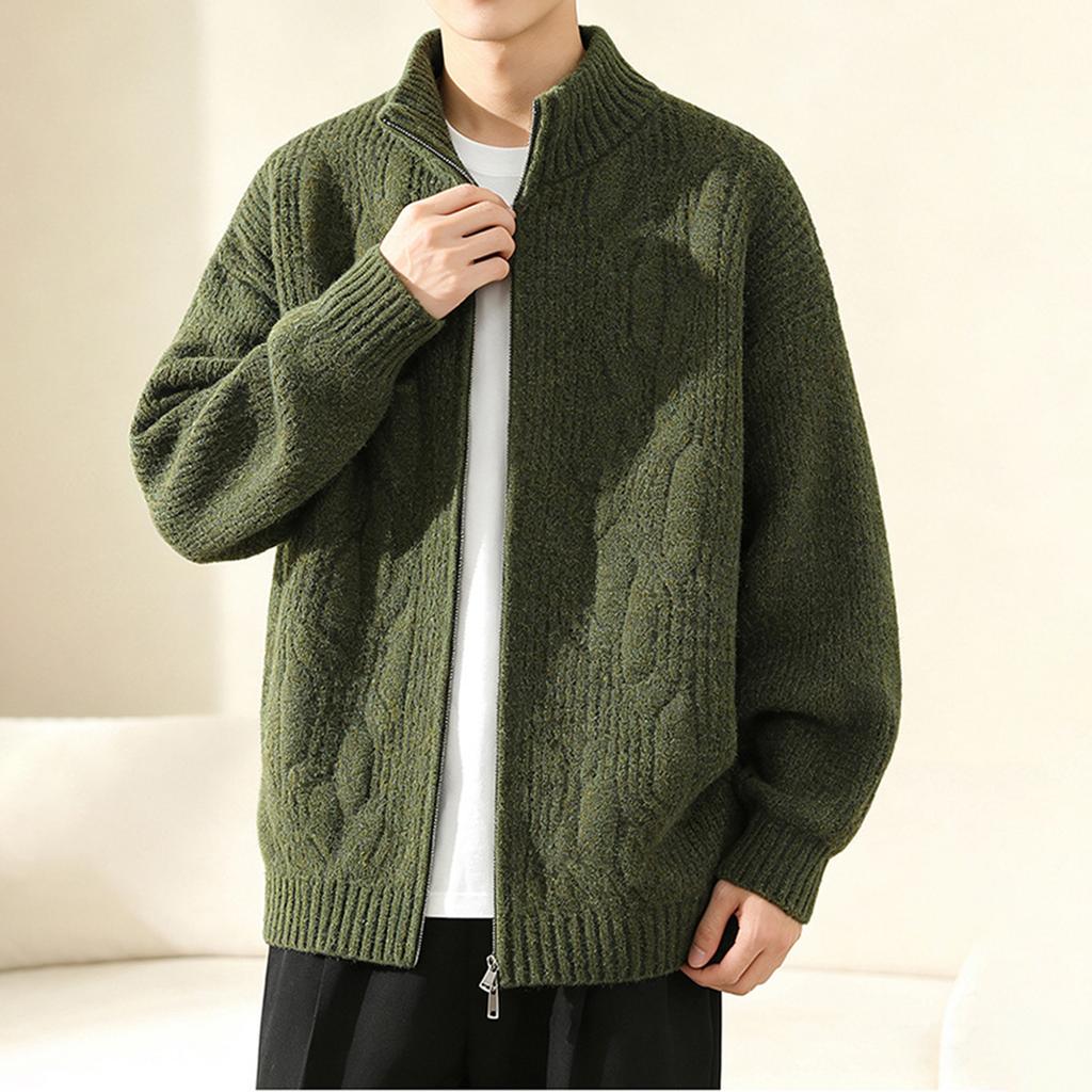 Men's Color Loose Fit Casual Blended Knit Top for Everyday Wear and Lounging