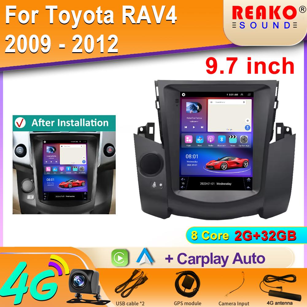 9.7" Android Vertical IPS Screen Tesla Style Car Radio For Toyoya RAV4 2009-2013 GPS Navigation Multimedia Video Player
