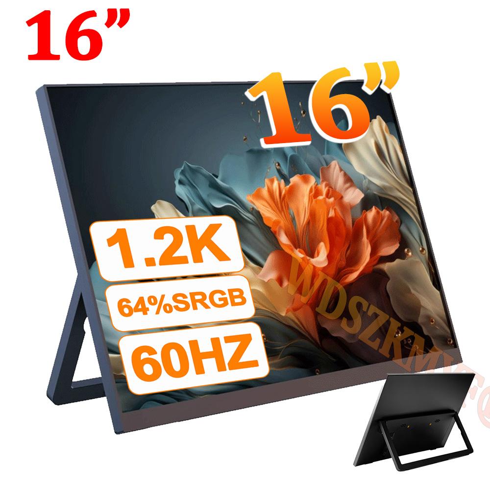 13.5/15.6/16-Inch Portable Monitor IPS Panel USB-C 1080P FHD 60Hz Compatible Travelling Display for PC Laptop Xbox Switch