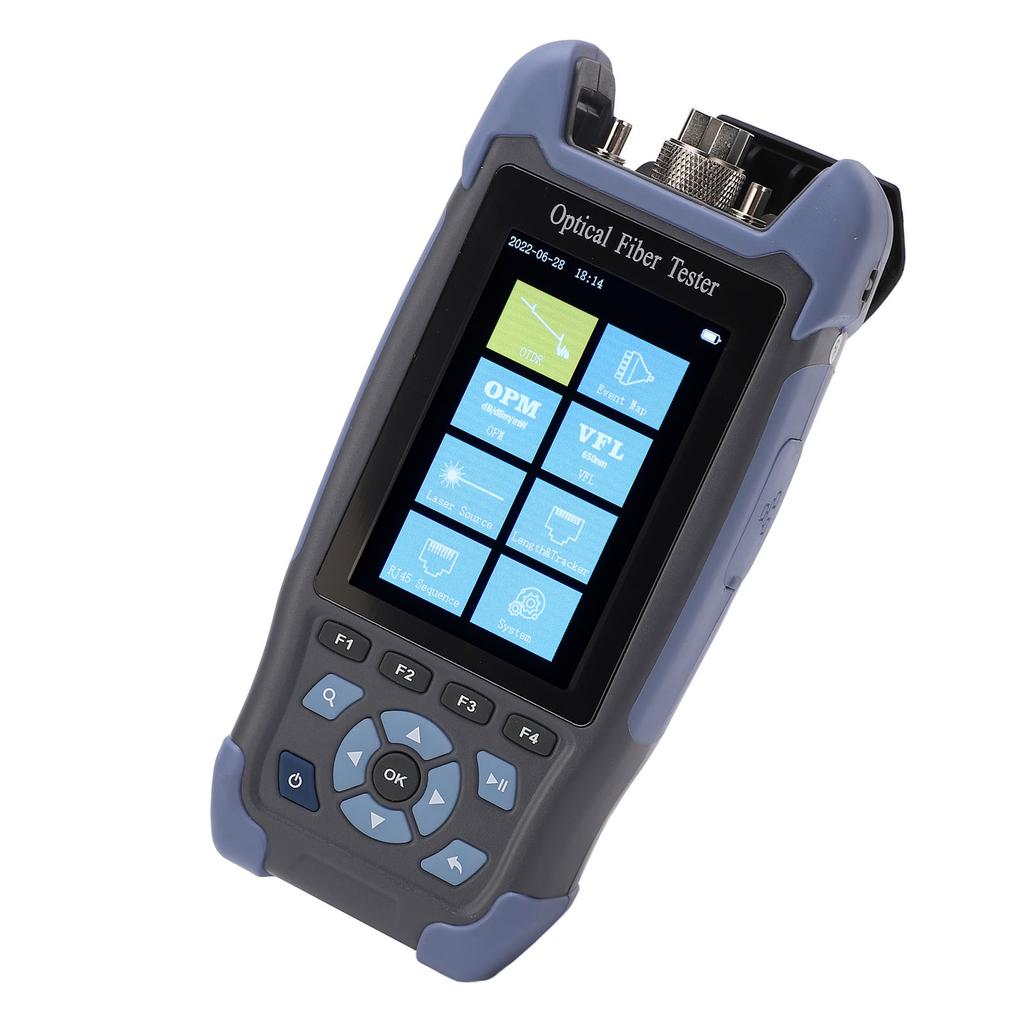 Optical Time Domain Reflectometer 9 in 1 Dual Wavelength 3.5in Color Display Fiber Optical Cable Tester 110‑240V