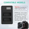 LP-E10 Dual-slot Camera Battery Charger Suitable for Canon EOsRebel T3,T5,T6,T7,EOS 1200D,EOS 1300D,EOS 2000D, EOS3000D Etc.