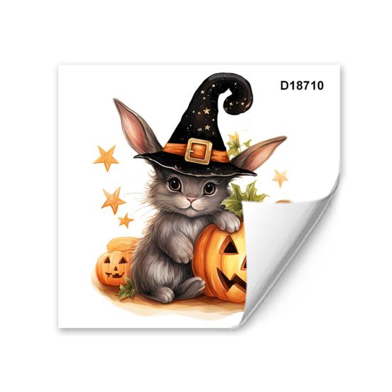 Halloween Window Sticker Removable Static Cling Sticker Cartoon Animal Dwarf