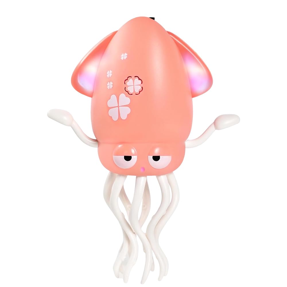 

Electric Dancing Octopus Toy with LED Lights and Music, Intelligent Sensing, Escape and Obstacle Avoidance, Educational Toy for Kids, Baby Gift (Pink)