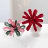Artificial Flower Fabric Garland Christmas Decoration Red Floral Wreath Door Decor for Holiday Party Indoor Outdoor Use