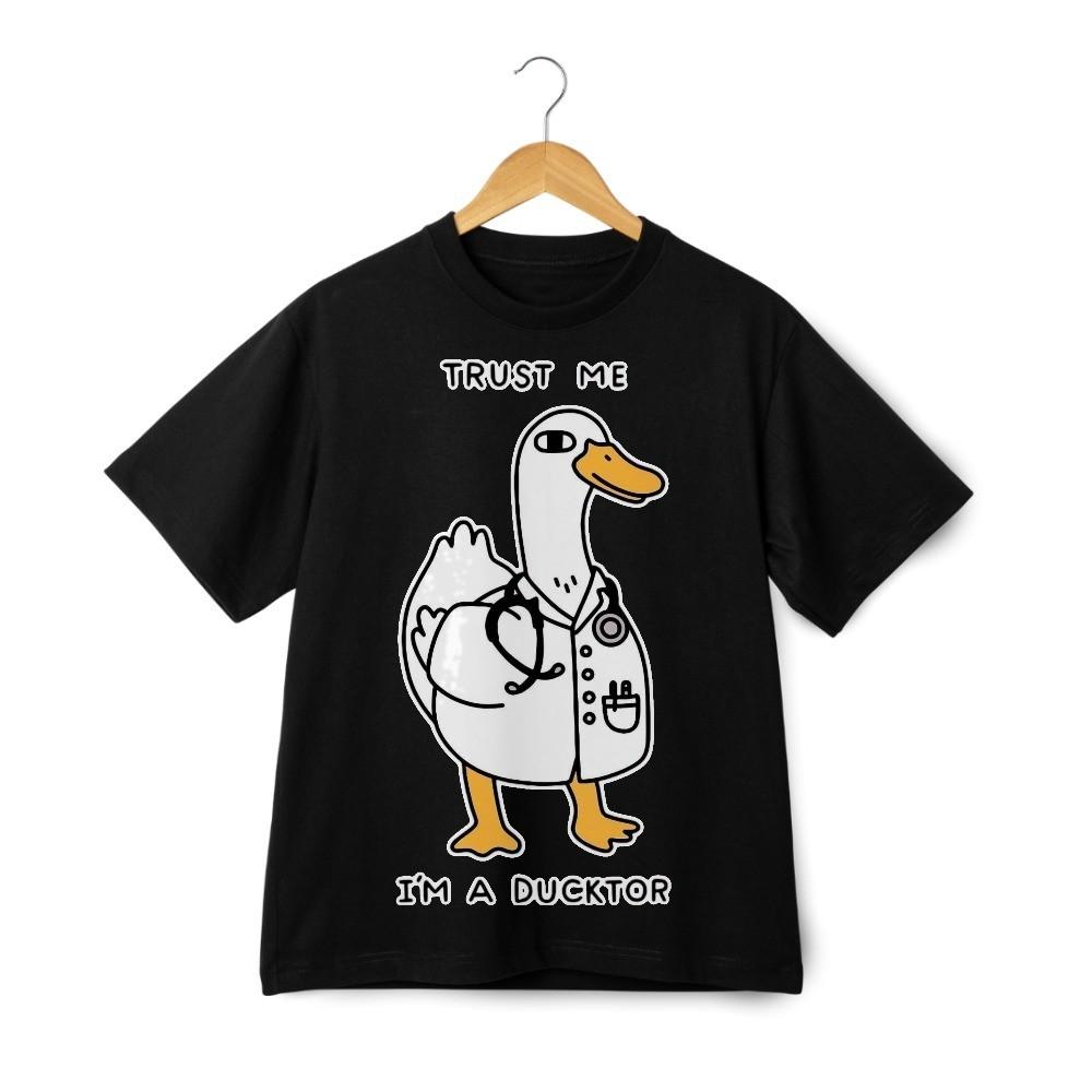 Duck Detective Graphic T-Shirt - Trust Me I’m a Ducktor Cool Street Style Tee