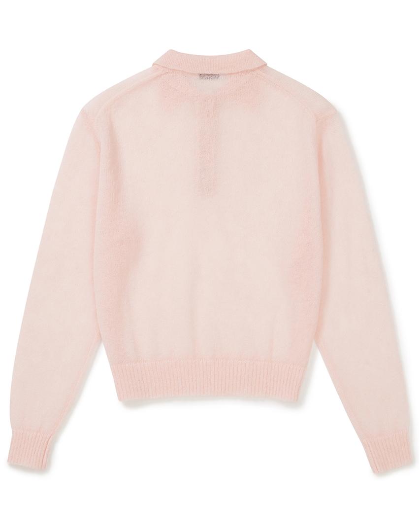 CLOVE [25Ss Clove] Kid Mohair Collar Knit (Light Pink)