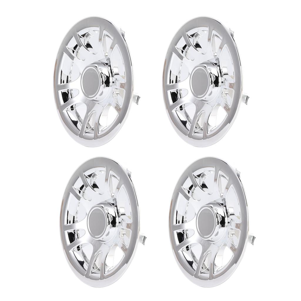 4 Pcs 8 Inch Golf Cart Hub Caps Chrome Plated Wheel Covers Rim Protector for EZ?GO Golf Cart