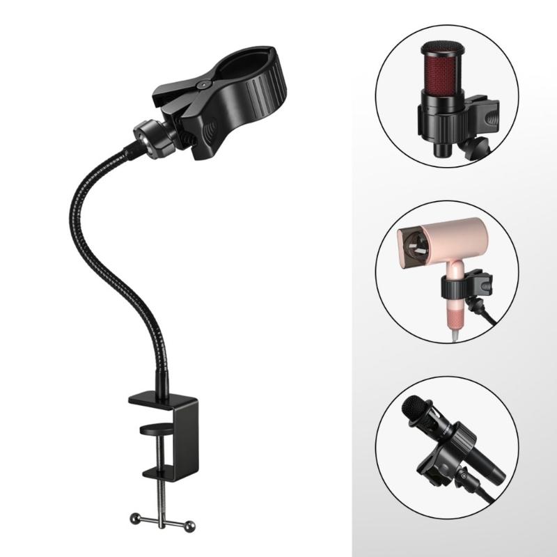 Flexible Gooseneck Microphone Stand Arm 4 Optional Lengths for Precise Stable Positioning in Recording Streaming