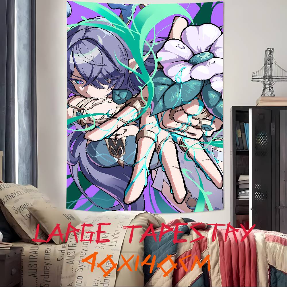 Kawaii Pretty Hot Girl Lauma Cool Video Gaming Tapestry Wall Hanging Art Decoration Aesthetic Background Cloth Birthday Gif