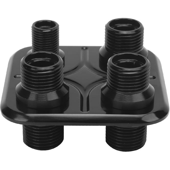 AC Line Port AC Hose Port Firewall Bulkhead, KIMISS Car 4‑Port Air Conditioning Bulkhead Hose Fitting Universal Modification Replacement for