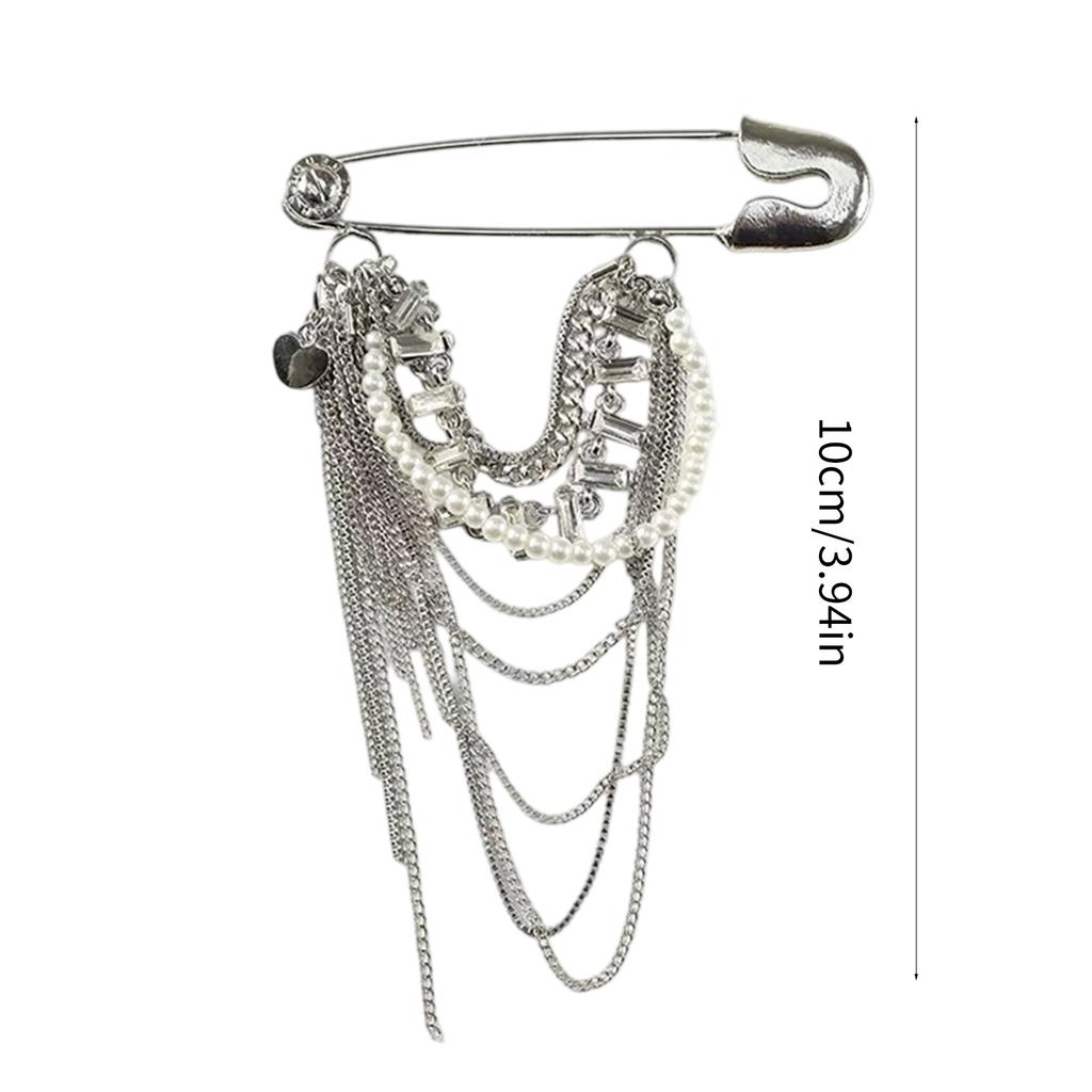 Exquisite Tassels Brooch Pin Vintage Pin Unique Accessory Statement Brooch Alloy Texture Suitable for Fashion Outfits
