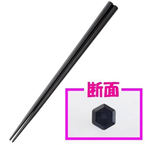 Nagao Chopsticks, 23cm, Set of 10, Black, Dishwasher Safe, SPS Resin, Commercial Use, Made In Japan