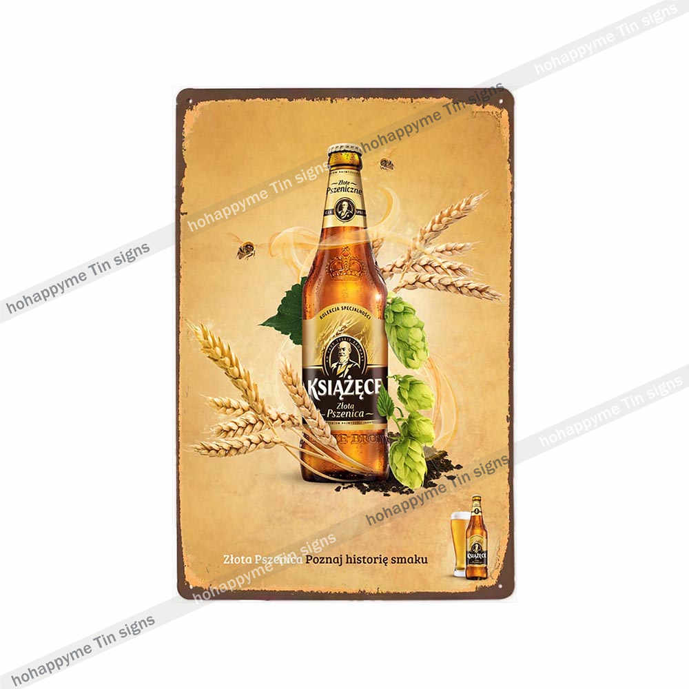 Home Decor Vintage Metal Poster Alcohol Brewing Beer Plates Decorative Bar Pub Club Wall Tin Painting Retro Plaque 20x30cm