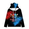 Dětská mikina Angry Geometry Dash pro chlapce Dívčí mikina Harajuku Streetwear Hip Hop Kawaii Cat Ear Pullover s kapucí