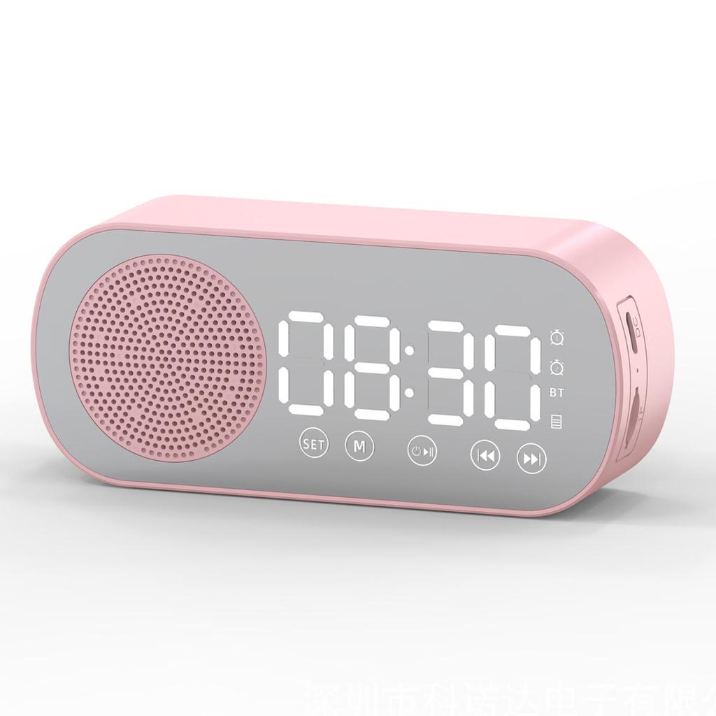 Bluetooth Speaker Clock Multifunctional Smart Digital Mirror Alarm Clock for Home School Office