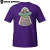 Retro Alien T-Shirt – UFO Beaming Sad Message with Vintage Pastel Humor