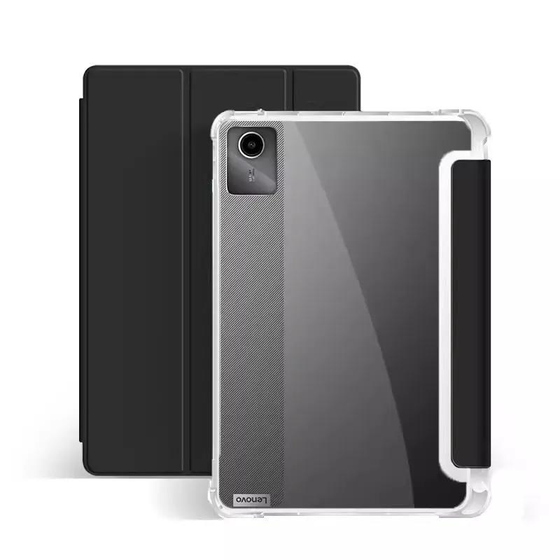 Mykt silikondeksel for Lenovo Tab M11 11 tommer 2024 Pad 11 P11 11,5 M10 Plus 10,6 P11 Plus Pro 11,5 Triple Fold Transparent deksel
