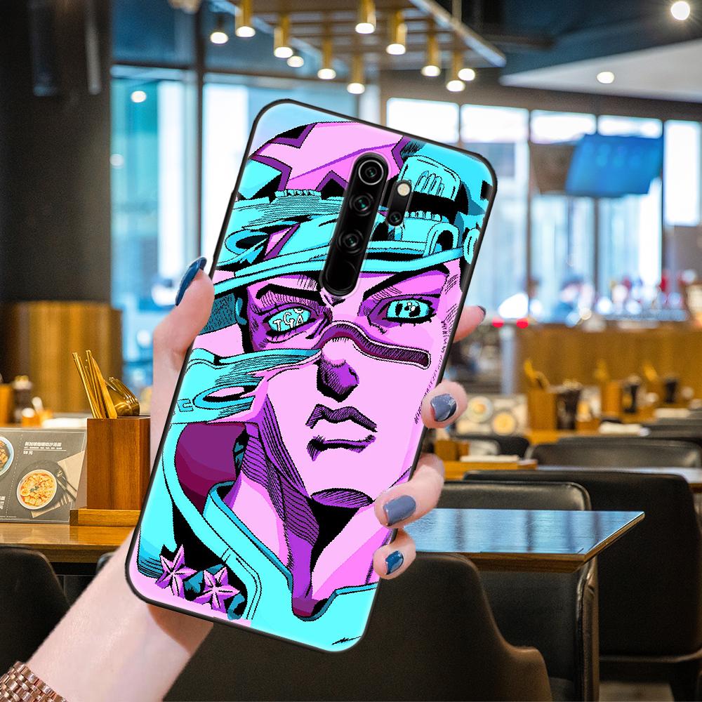 Phone Case For Xiaomi Redmi 6 7 8 9 A Pro Redmi Note 10 Pro 5G 8 8T 9 9S 7 6 5 Pro  Black Cover JOJO’S BIZARRE ADVENTURE