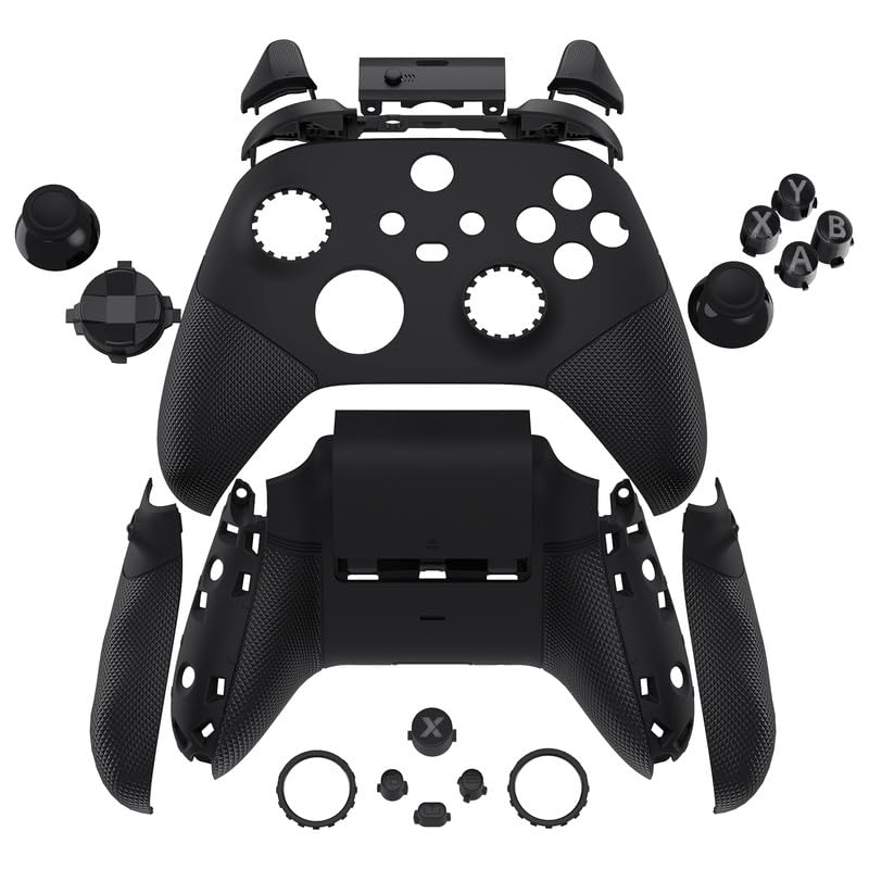 eXtremeRate ASR Reset Full Shell Button Kit for Xbox Core Features ergonomic trigger soft rubber and top and bottom Compatible with Xbox Series X S &