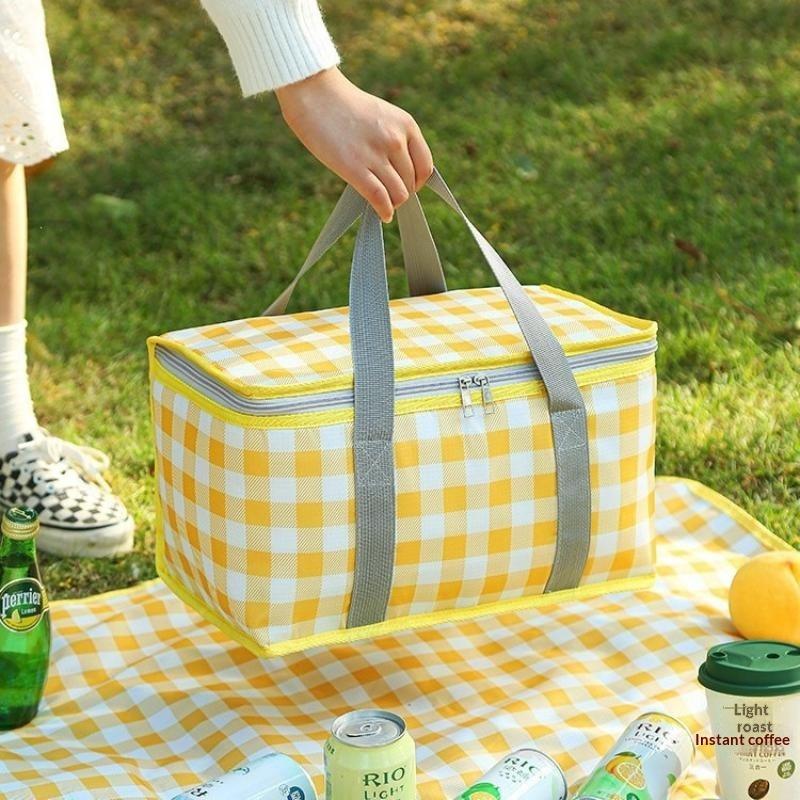 Large Capacity Thickened Insulated Picnic Tote Bag Waterproof Reusable for Outdoor Camping Beach Office School Travel