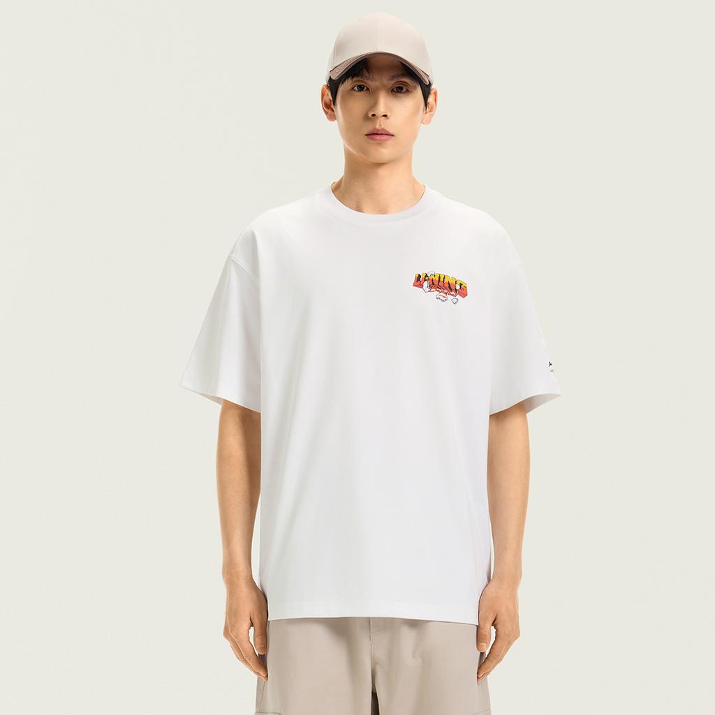 Li-Ning Loose Fit Round Neck Couple Casual T-Shirt Unisex Tops ATSW301-2