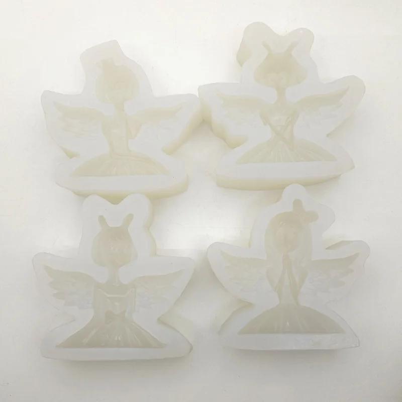Mehrstil Engelsmädchen Silikon Kerzen Gipsform Handgemachte Seife Epoxid Herstellung Set DIY Schokolade Eis Kuchen Backwerkzeug
