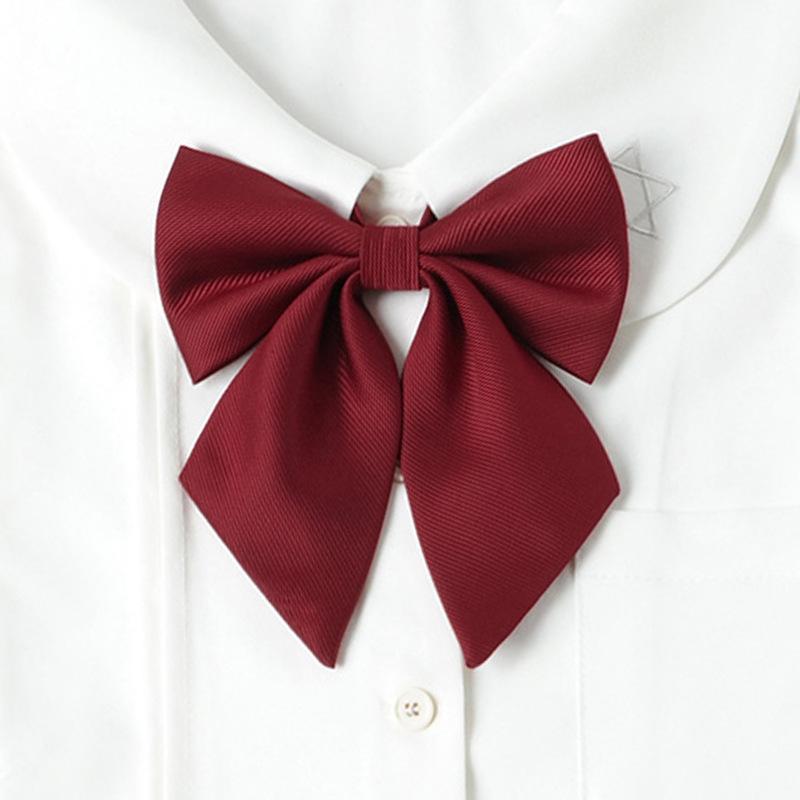 JK Solid Color Feather Bow Tie - Girls' Sailor Uniform Accessory